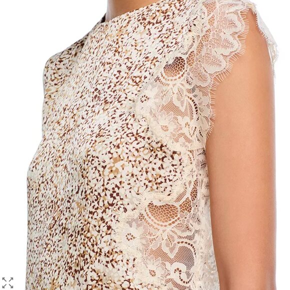 AQUA Lace Inset Top - Picture 4 of 5